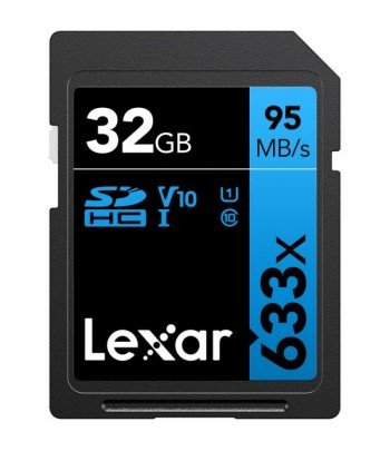 MEM SD CARD   32GB LEXAR 633X C10.