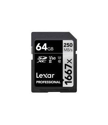 MEM SD CARD  64GB LEXAR SDH/SDXCI 1667X.