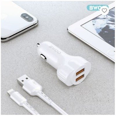 CARREG. P/CARRO 2 USB BWOO...