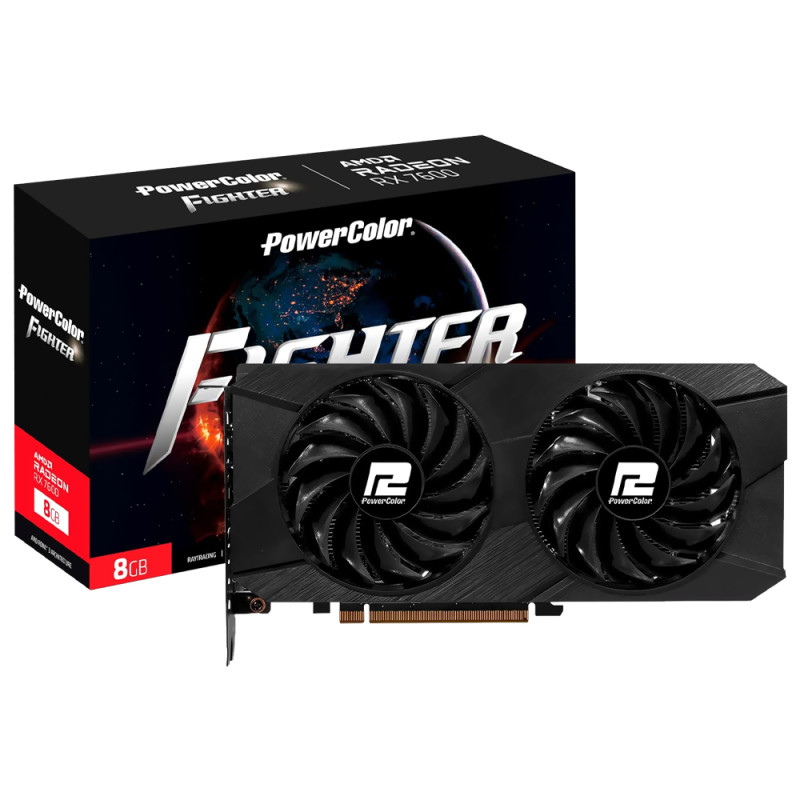 VGA 8GB RX7600 FIGHTER POWER COLOR 8G-F/V2 GDDR6