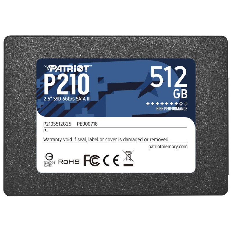 HD SSD SATA3 512G 2.5"" PATRIOT P210S512G25