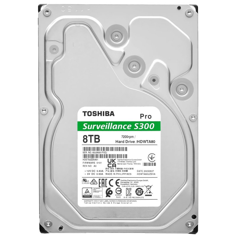 HD SATA3 8TB TOSHIBA S300 PRO HDWTA80UZSVAR SURV
