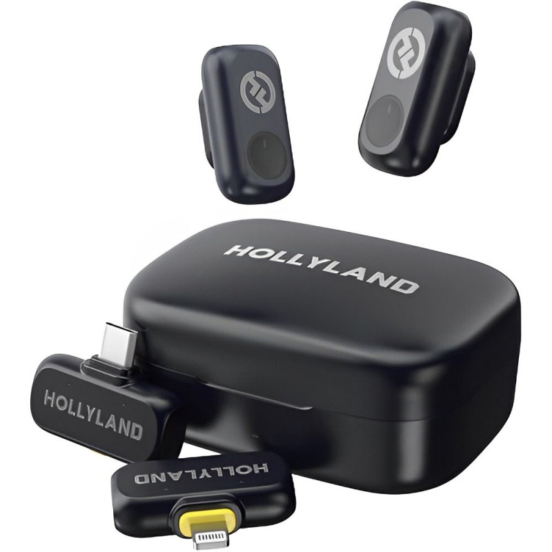 MICROFONE HOLLYLAND LARK A1 COMBO (2TX+1RX USB-C)